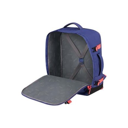 Batoh, kabínová veľkosť, 38 l, M, AMERICAN TOURISTER "Take2Cabin", fialový/koralový