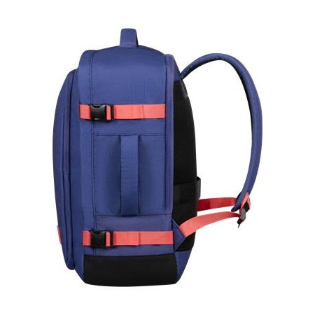Batoh, kabínová veľkosť, 38 l, M, AMERICAN TOURISTER "Take2Cabin", fialový/koralový