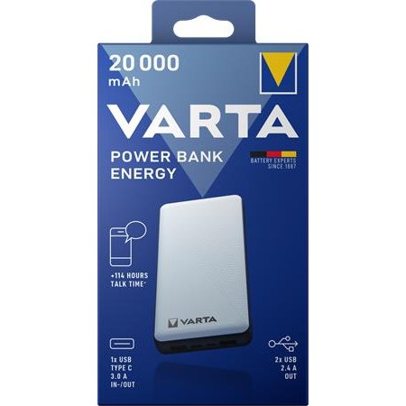 Prenosná batéria, 20000 mAh, VARTA