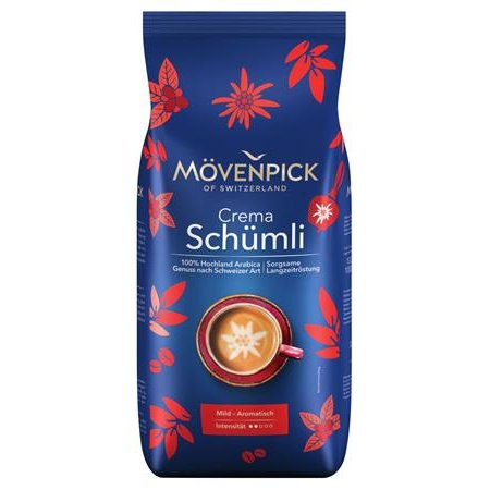 Káva, pražená, zrnková, 1000 g, MÖVENPICK "Schümli"