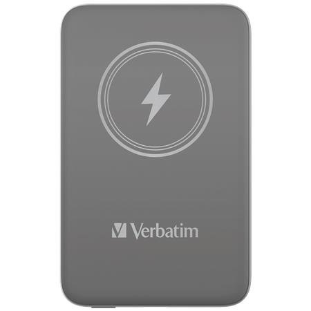 Prenosná batéria, bezdrôtové nabíjanie, 10000 mAh, VERBATIM "MCP-10, sivá