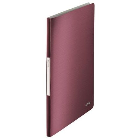 Harmoniková doska, 40 vreciek, A4, LEITZ "Style", granátovo červená