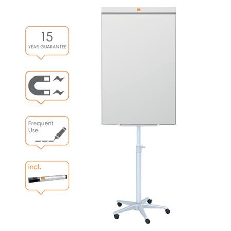Flipchartová tabuľa, mobilná, magnetický povrch, NOBO "Impression Pro", biela