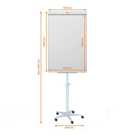 Flipchartová tabuľa, mobilná, magnetický povrch, NOBO "Impression Pro", biela