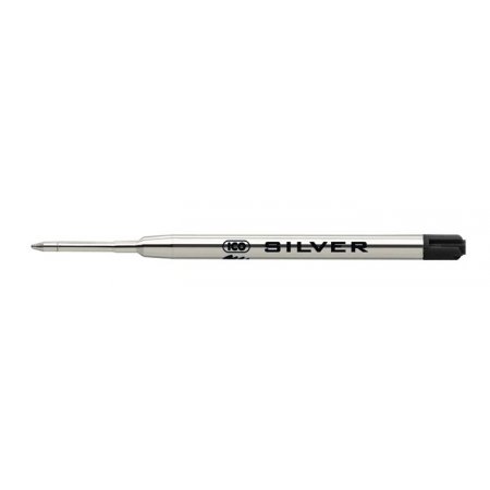 Náplň do guľôčkových pier, 0,8 mm, ICO  "Silver", čierna 