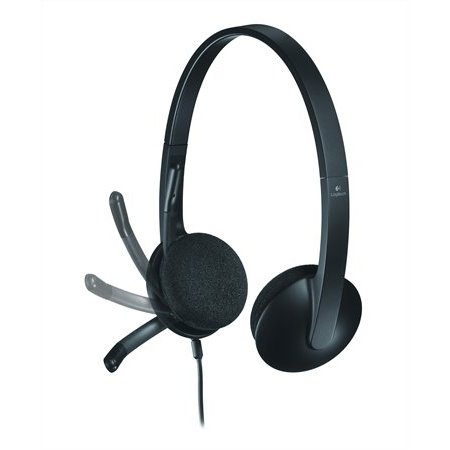 Slúchadlá, stereo, s mikrofónom, LOGITECH "H340"