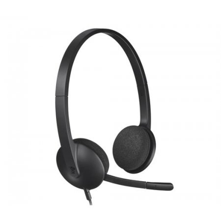 Slúchadlá, stereo, s mikrofónom, LOGITECH "H340"