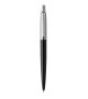 Guľôčkové pero, 0,7 mm, strieborný klip, bond street čierne telo pera, PARKER, "Royal Jotter", modrá