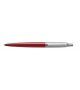 Guľôčkové pero, 0,7 mm, strieborný klip, Kensington červené telo pera, PARKER, "Royal Jotter", modré