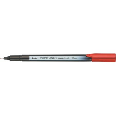 Liner, 0,4 mm, PENTEL "Pointliner", červený