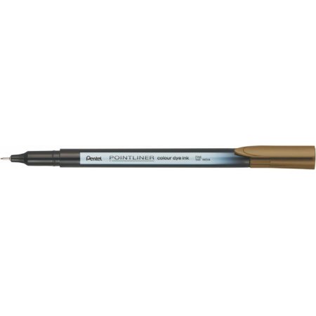 Liner, 0,4 mm, PENTEL "Pointliner", hnedý