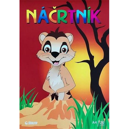 Náčrtník, A4, 80 g, 20 listov, STEPA, biely