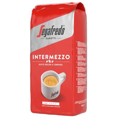 Káva, pražená, zrnková, vákuové balenie, 1000 g, SEGAFREDO "Intermezzo"