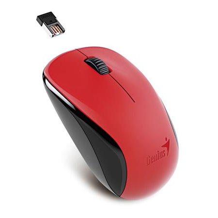 Myš, bezdrôtová, optická, štandardná veľkosť, GENIUS "NX-7000" červená