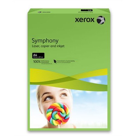 Kancelársky papier, farebný, A4, 80 g, XEROX "Symphony", tmavozelený (intenzívny)