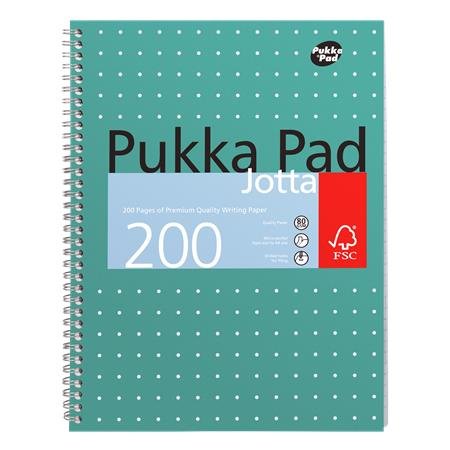 Špirálový zošit, A4+, linajkový, 100 strán, PUKKA PAD, "Metallic Jotta"