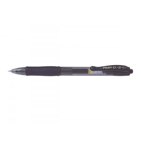 Gélové pero, 0,32 mm, stláčací mechanizmus, PILOT "G-2", atramentovo modré