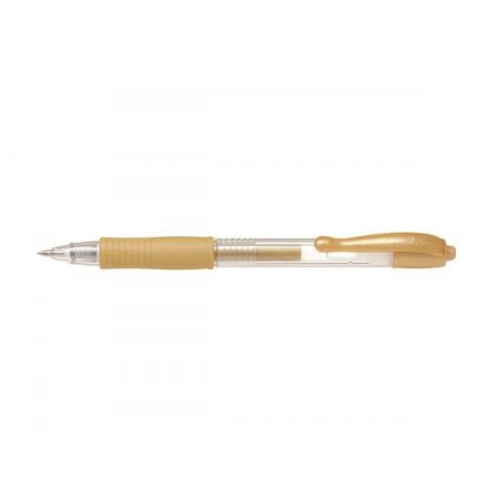 Gélové pero, 0,32 mm, stláčací mechanizmus, PILOT "G-2 Metallic", zlaté