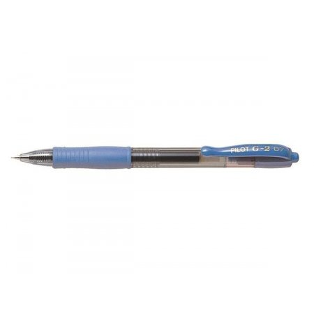 Gélové pero, 0,32 mm, stláčací mechanizmus, PILOT "G-2", nebeské modré