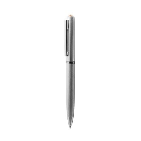 Guľôčkové pero, strieborná, "Oslo", so zlatým krištáľom SWAROVSKI®, 13 cm, ART CRYSTELLA®