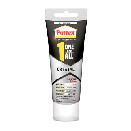 Lepidlo, stavebné-montážne, 90 g, HENKEL "Pattex One for All Crystal"