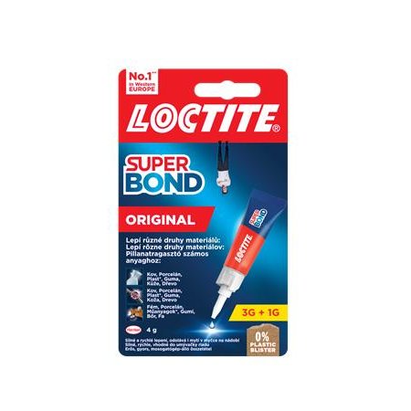 Sekundové lepidlo, 4 g, HENKEL "Loctite Super Bond Original"