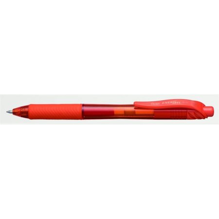 Gélové pero, 0,35 mm, stláčací mechanizmus, PENTEL "EnerGelX BL107", oranžová