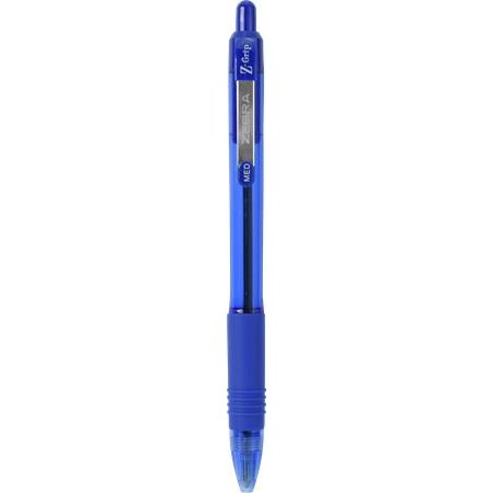 Guľôčkové pero, 0,27 mm, stláčací mechanizmus, ZEBRA "Z-Grip", modrá