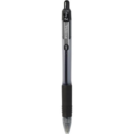 Guľôčkové pero, 0,27 mm, stláčací mechanizmus, ZEBRA "Z-Grip", čierna