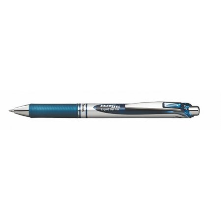 Gélové pero, 0,35 mm, stláčací mechanizmus, PENTEL "EnerGel BL77", tmavomodrá