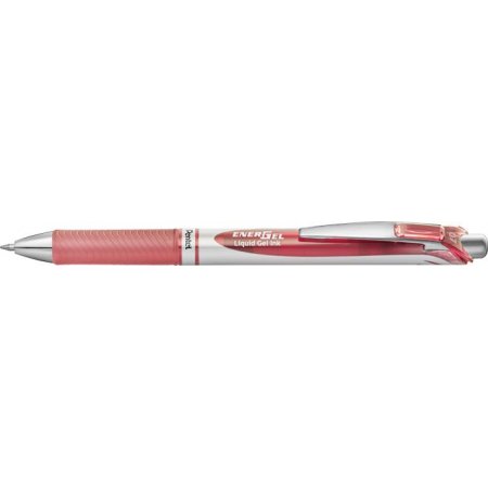 Gélové pero, 035 mm, stláčací mechanizmus, PENTEL "EnerGel BL77", koralové