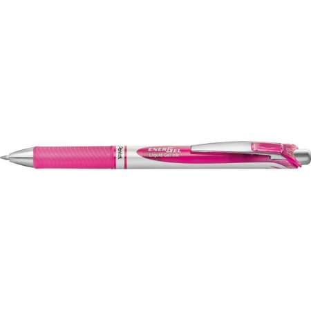 Gélové pero, 035 mm, stláčací mechanizmus, PENTEL "EnerGel BL77", pink
