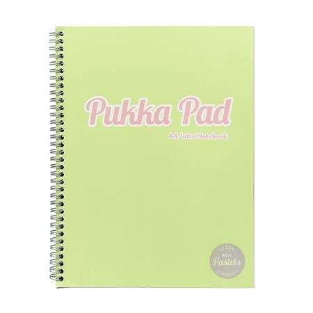 Špirálový zošit, A4, linkovaný, 100 listov, PUKKA PAD "Pastel Jotta Pad", mix farieb
