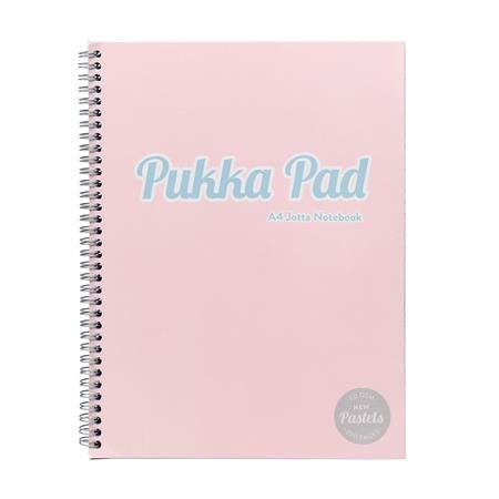 Špirálový zošit, A4, linkovaný, 100 listov, PUKKA PAD "Pastel Jotta Pad", mix farieb