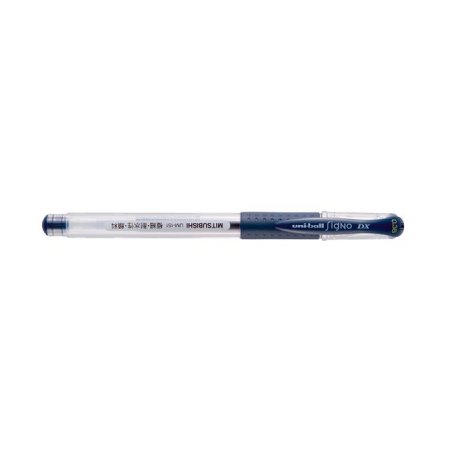 Gélové pero, 0,38 mm, s vrchnákom, UNI "UM-151 Signo DX", tmavomodré