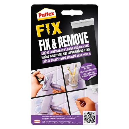 Lepidlo, montážne, 44 g, HENKEL "Pattex Fix & Remove"