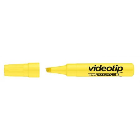 Zvýrazňovač, 1-4 mm, ICO "Videotip", žltý