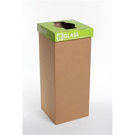 Odpadkový kôš na triedený odpad, recyklovaný, anglický popis, 50 l, RECOBIN "Office", zelená