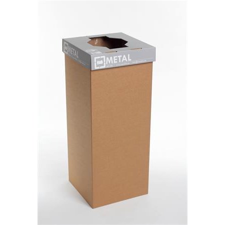 Odpadkový kôš na triedený odpad, recyklovaný, anglický popis, 50 l, RECOBIN "Office", sivá