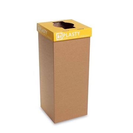 Odpadkový kôš na triedený odpad, recyklovaný, SK popis, 50 l, RECOBIN "Office", žltá