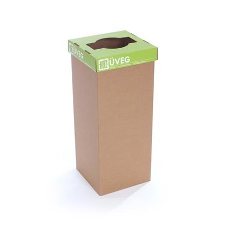 Odpadkový kôš na triedený odpad, recyklovaný, HU popis, 50 l, RECOBIN "Office", zelená