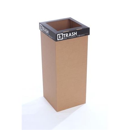 Odpadkový kôš na triedený odpad, recyklovaný, anglický popis, 50 l, RECOBIN "Office", čierna