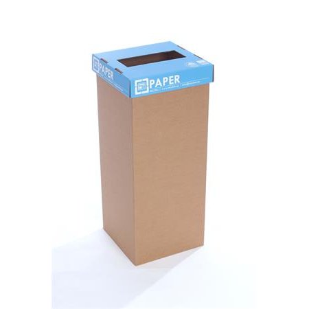 Odpadkový kôš na triedený odpad, recyklovaný, anglický popis, 50 l, RECOBIN "Office", modrá