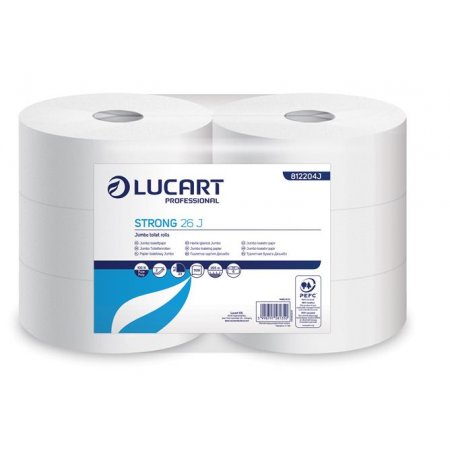 Toaletný papier, 2-vrstvový, maxi, priemer: 26 cm, LUCART "Strong", optimum biely