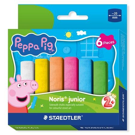 Krieda na asfalt, jumbo, STAEDTLER "Noris® junior 2365", Peppa Pig, 6 farieb