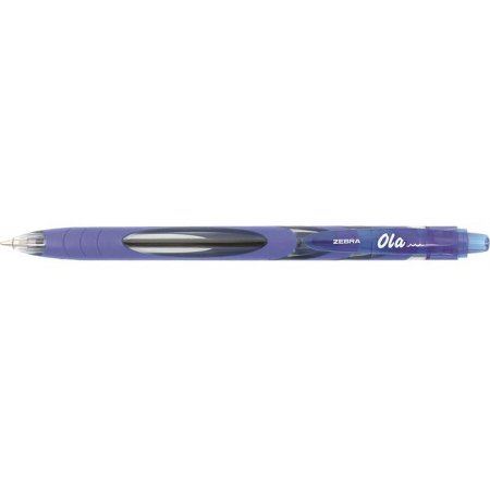Guľôčkové pero, 0,27 mm, stláčací mechanizmus, ZEBRA "OLA", modré