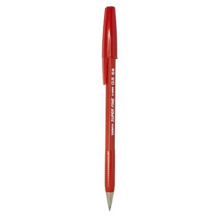 Guľôčkové pero, 0,21 mm, s vrchnákom, ZEBRA "H-8000", červená