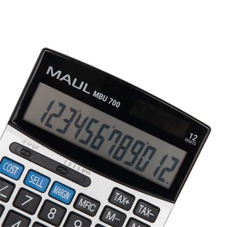 Kalkulačka, stolová, 12 miestny displej, MAUL "MBU 700", čierna