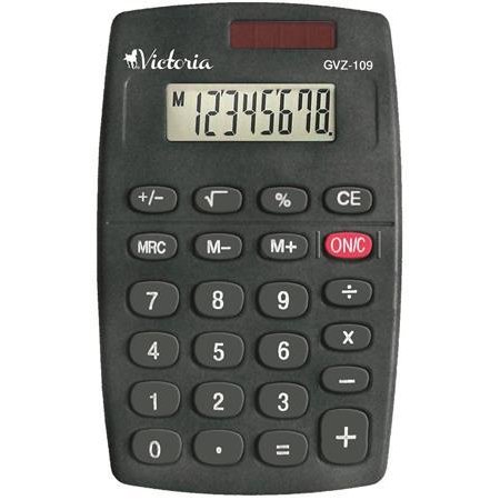 Kalkulačka, vrecková, 8 miestny displej, VICTORIA OFFICE "GVZ-109"