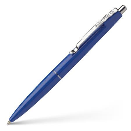 Guľôčkové pero, 0,5 mm, stláčací mechanizmus, SCHNEIDER "Office", modrá